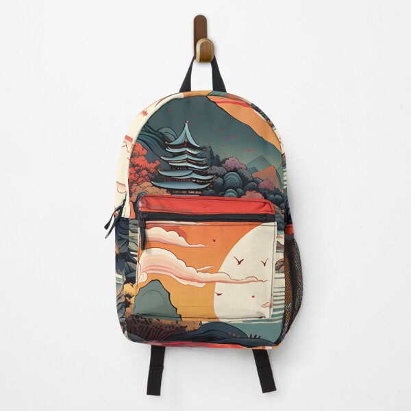 Item preview, Vibrant Sunset Over Japanese Landscape designed and sold by GreenInkXpress.