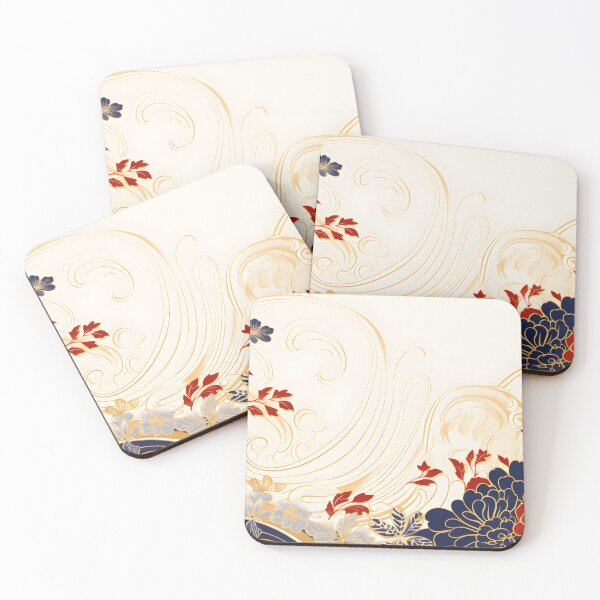 Item preview, Elegant Floral Wave in Japanese Style designed and sold by GreenInkXpress.