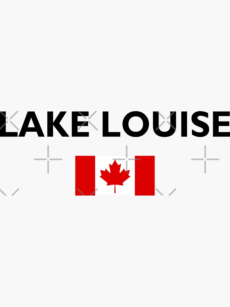 "Lake Louise Canada Canadian Flag LightColor" Sticker for Sale by