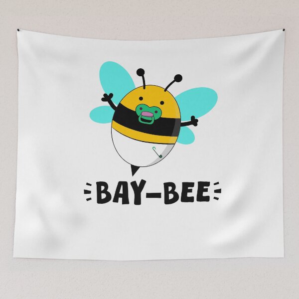 Item preview, Bay-bee – Baby Bee Doodle, Cute & Whimsical Sketch, Playful Insect Art designed and sold by koreatvtea.