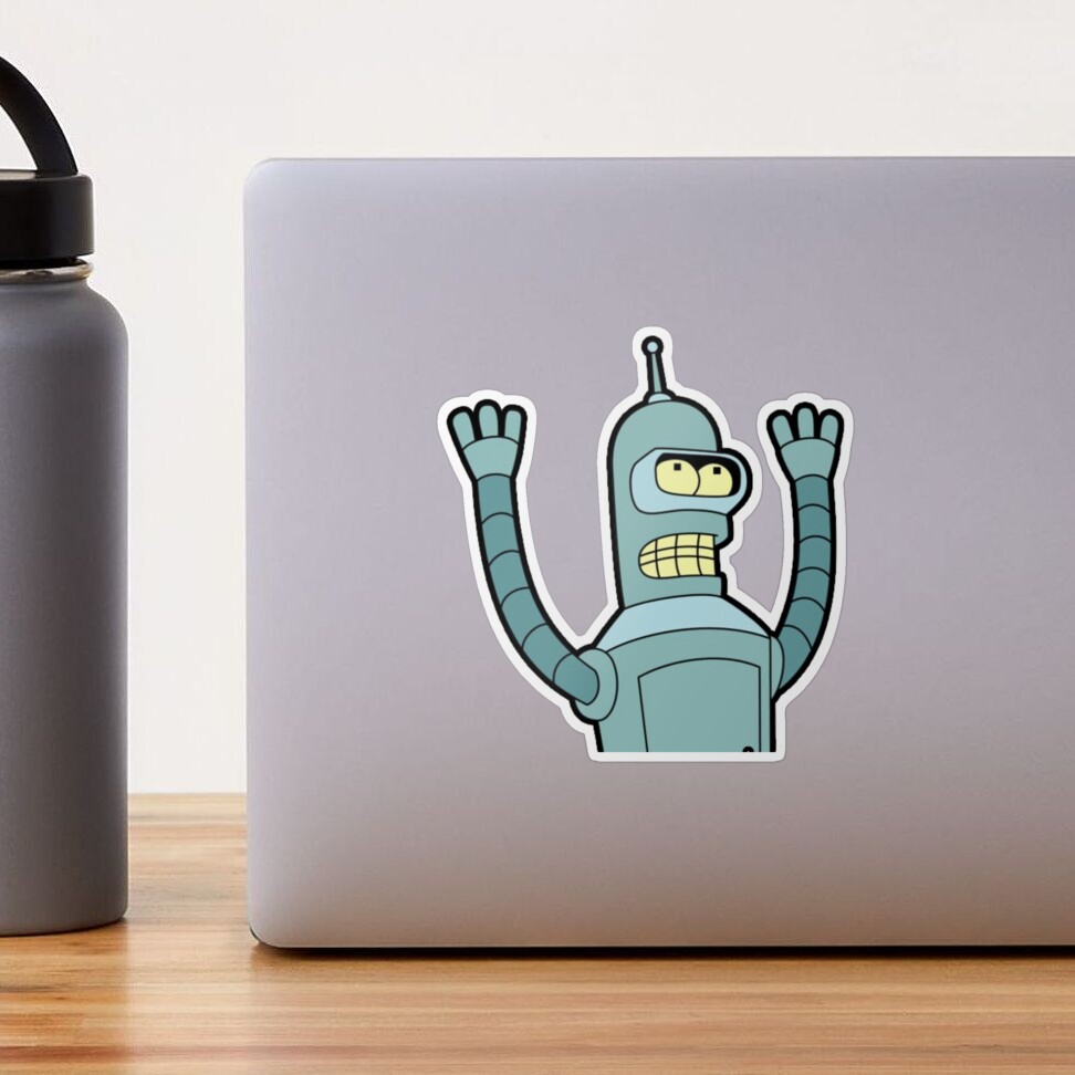 Bender Futurama – Decal Laptop Decals Stickers | Custom Made In The USA - Foto 12