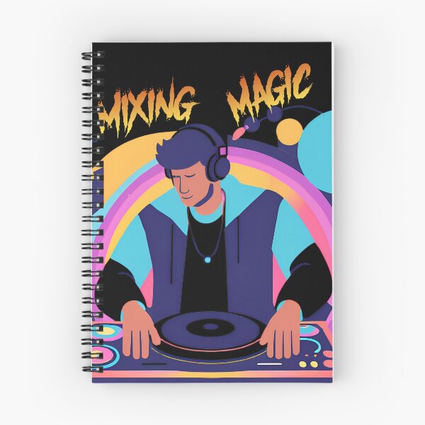 Item preview, Mixing Magic – Neon DJ Illustration designed and sold by Teehiv.