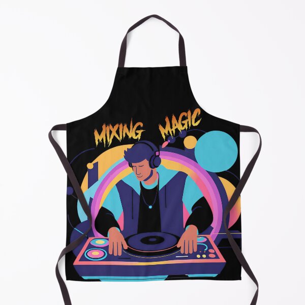 Artikelvorschau, Mixing Magic – Neon-DJ-Illustration entworfen und verkauft von Teehiv.