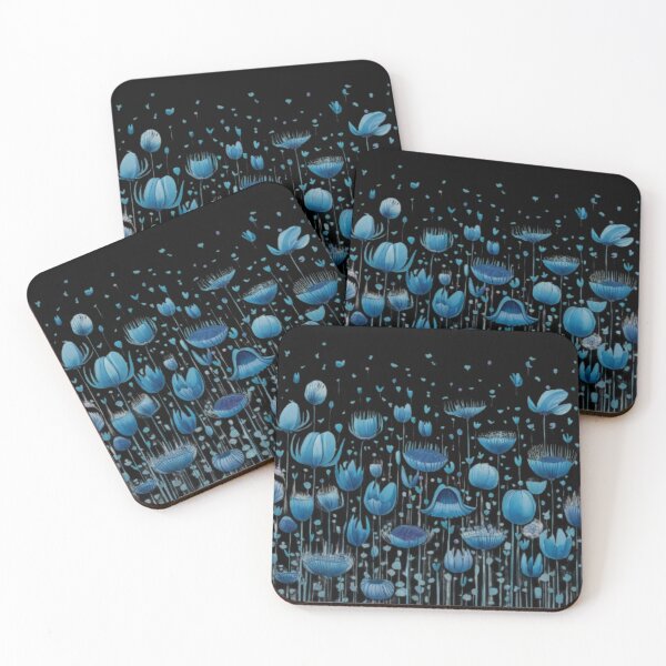 Item preview, Beautiful feathery blue garden flowers designed and sold by MargoMalej.
