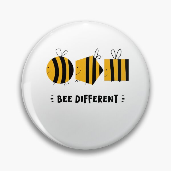 Item preview, Bee Different – Unique Bee Doodle, Shape Variations, Playful Art designed and sold by koreatvtea.