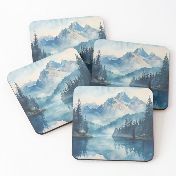 Item preview, Nature Lake And Mountains, Lake Wall Art designed and sold by NicolasGlowArt.