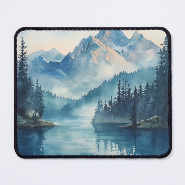 Item preview, Nature Lake And Mountains, Lake Wall Art designed and sold by NicolasGlowArt.