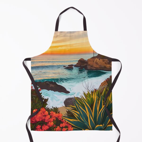 Item preview, Laguna Beach Sunset Vivid Illustration designed and sold by CaliforniaVibe.