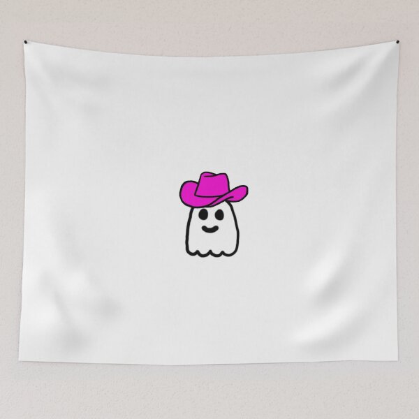 Item preview, ghost in a pink cowboy hat designed and sold by lovesimplicity1.