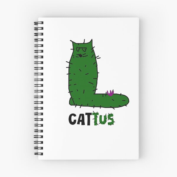 Item preview, Cattus – Cactus Cat Doodle, Green Cat with Spines, Playful Design designed and sold by koreatvtea.