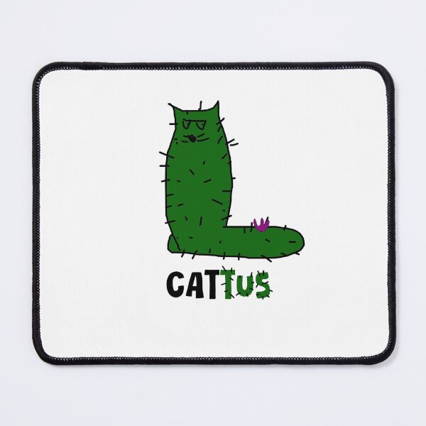 Item preview, Cattus – Cactus Cat Doodle, Green Cat with Spines, Playful Design designed and sold by koreatvtea.