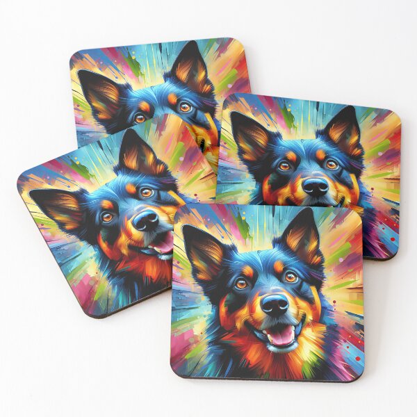 Item preview, Australian Kelpie Dog Acrylic Print Pet Portrait Pet Lovers designed and sold by Puppy Puzzles Plus.