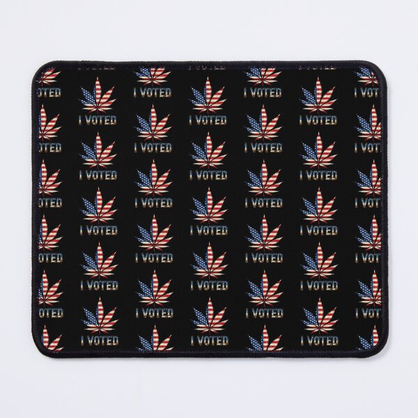 Item preview, I Voted Marijuana Leaf American Flag - Black Pattern designed and sold by JLEmporium.