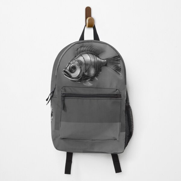 Item preview, Steampunk Fish Art Subtle Minimalist Steampunk Style - Gray Ocean designed and sold by Beachy.