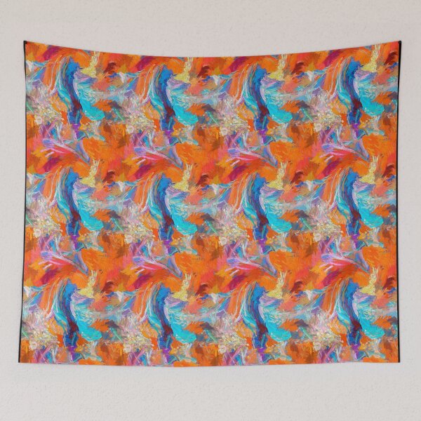 Item preview, Modern Abstract Oil Painting Throw Pillow for Artistic Home Decor designed and sold by DrawHandArt.