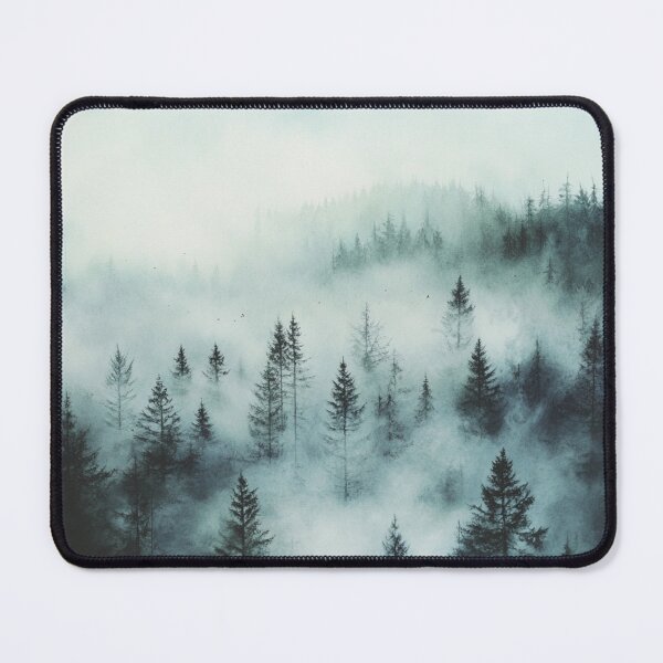 Item preview, Foggy Watercolor Forest, Forest Wall Art designed and sold by NicolasGlowArt.