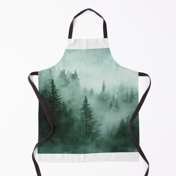Item preview, Green Foggy Forest, Forest Wall Art designed and sold by NicolasGlowArt.