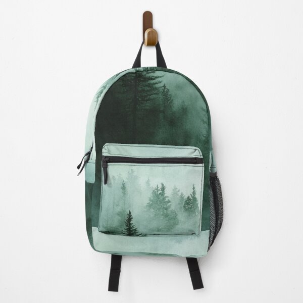 Item preview, Green Foggy Forest, Forest Wall Art designed and sold by NicolasGlowArt.