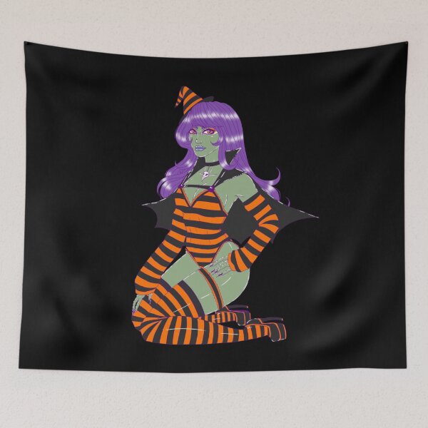 Item preview, Black & Orange Witch for Halloween designed and sold by LyAnMeArt.