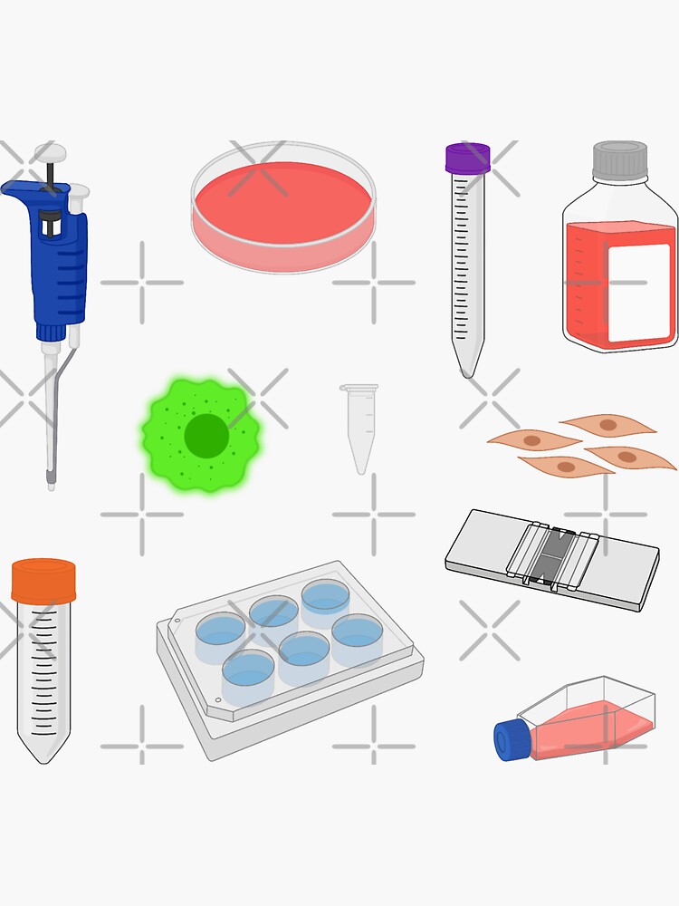 Thumbnail 3 of 3, Sticker, Cell Culture Pack designed and sold by emm416.