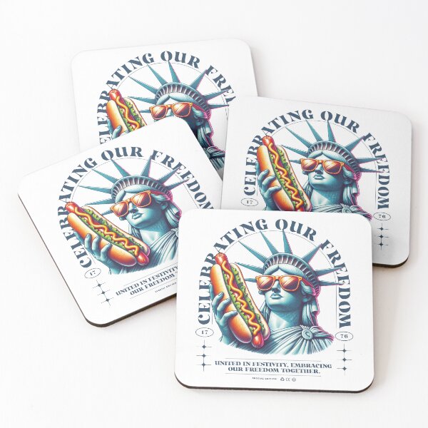 Item preview, Retro Statue of Liberty Hotdog T-Shirt Celebrating American Freedom designed and sold by DrawHandArt.