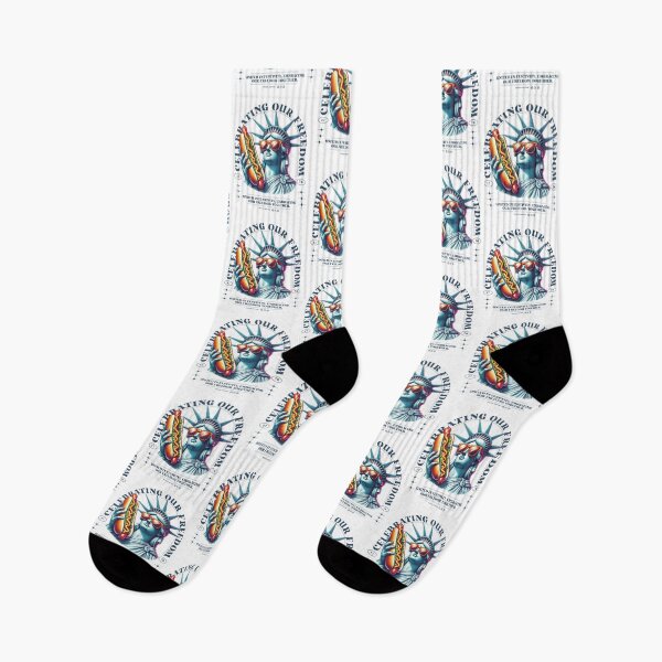 Item preview, Retro Statue of Liberty Hotdog T-Shirt Celebrating American Freedom designed and sold by DrawHandArt.