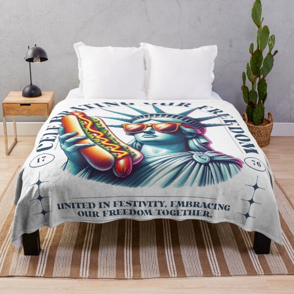 Item preview, Retro Statue of Liberty Hotdog T-Shirt Celebrating American Freedom designed and sold by DrawHandArt.