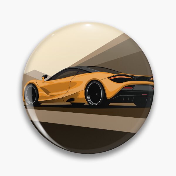 Item preview, McLaren 720S Yellow Desert Road Illustration designed and sold by blackdogshop.