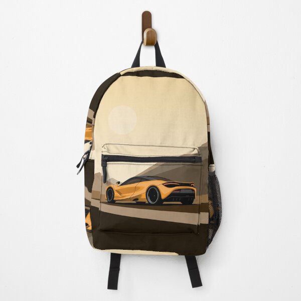 Item preview, McLaren 720S Yellow Desert Road Illustration designed and sold by blackdogshop.
