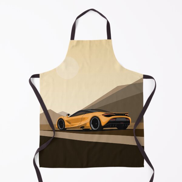 Item preview, McLaren 720S Yellow Desert Road Illustration designed and sold by blackdogshop.