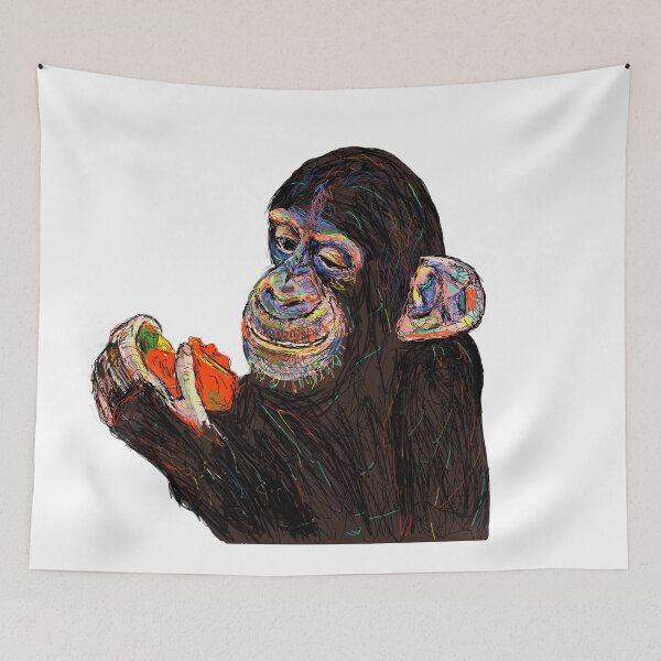 Item preview, Monkey deep in thought designed and sold by SHARON NAKAR.