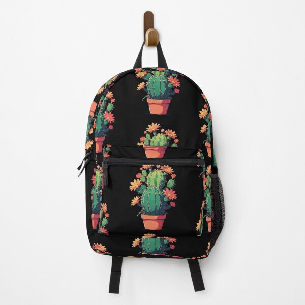 Item preview, Cute Cactus Throw Pillow with Colorful Blooming Flowers Design designed and sold by DrawHandArt.