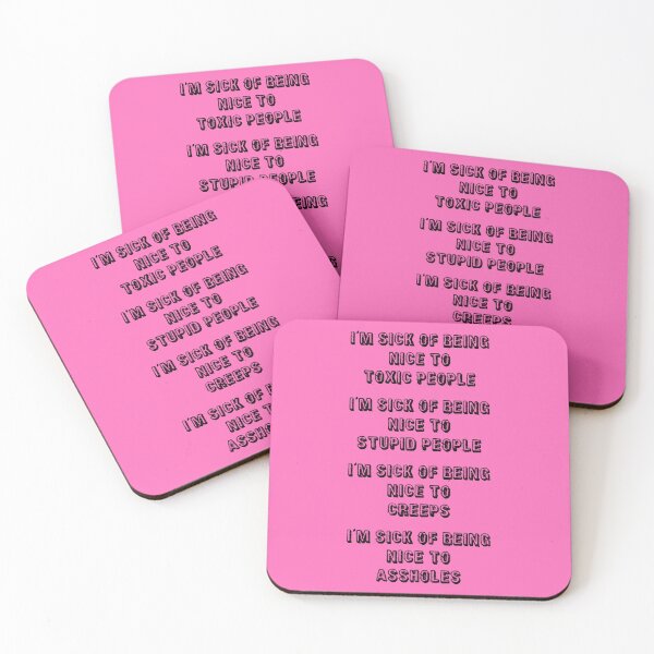 Item preview, I'm Sick Of Being Nice to Stupid People | Light Pink designed and sold by PinkGoddessLove.