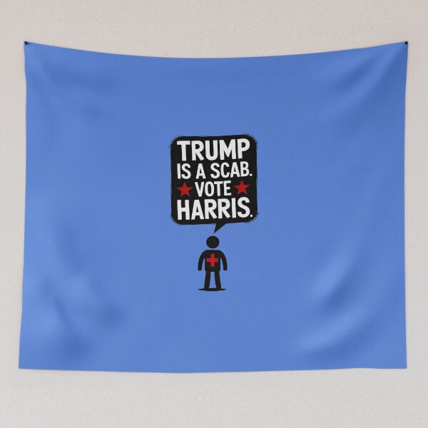 Item preview, TRUMP IS A SCAB vote Harris designed and sold by Buntrockstore.