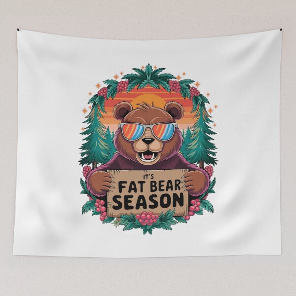 Item preview, It's Fat Bear Season: Cool Wildlife Adventure For Nature Lovers designed and sold by elynne9.