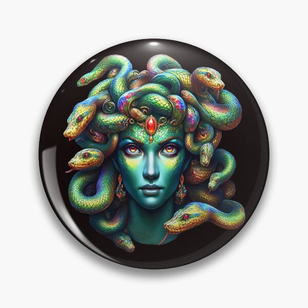 Item preview, Medusa Head Greek Mythology Snake Hair Lady designed and sold by Atteestude.