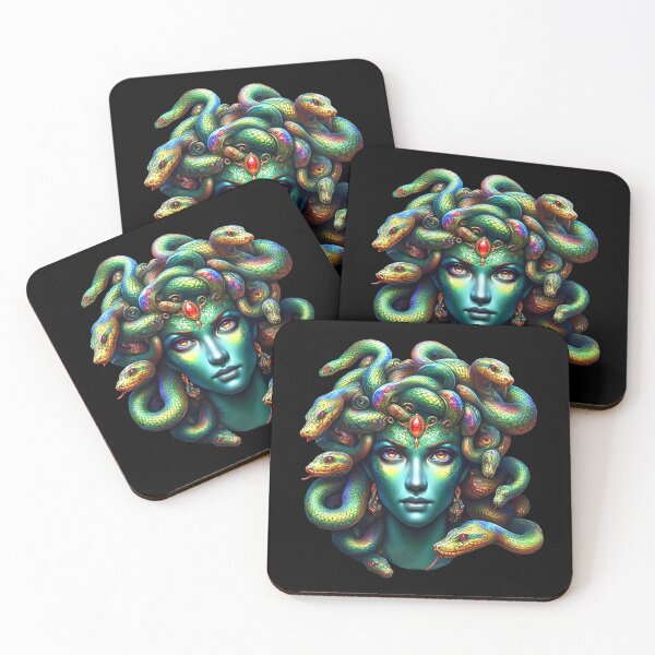 Item preview, Medusa Head Greek Mythology Snake Hair Lady designed and sold by Atteestude.