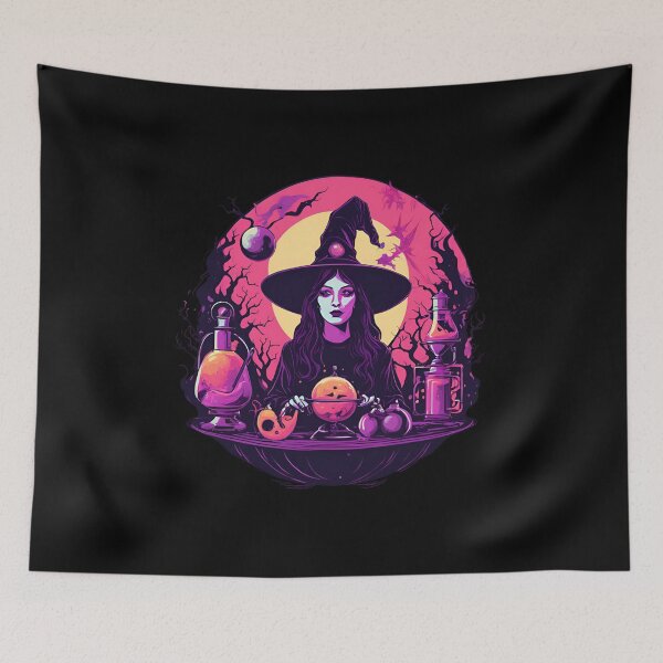 Item preview, Mystical Witchcraft & Magic: Surrealism & Synthwave Fusion D4 designed and sold by pixelandcrafted.