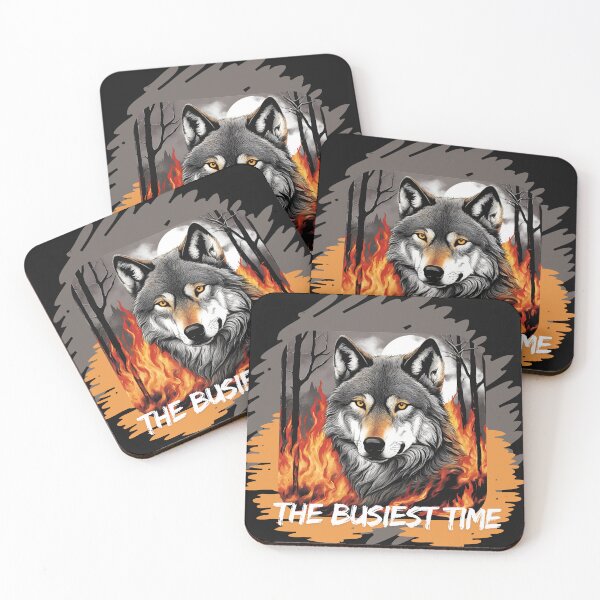 Item preview, The busiest time wolf fire designed and sold by Design_Your_Day.