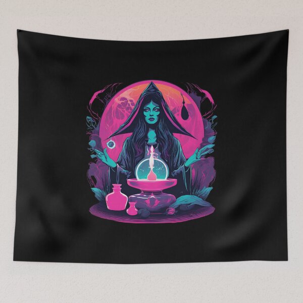 Item preview, Mystical Witchcraft & Magic: Surrealism & Synthwave Fusion D6 designed and sold by pixelandcrafted.