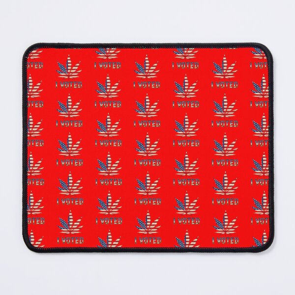 Item preview, I Voted Marijuana Leaf American Flag - Red Pattern designed and sold by JLEmporium.