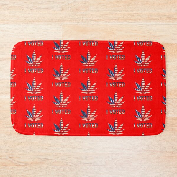 Item preview, I Voted Marijuana Leaf American Flag - Red Pattern designed and sold by JLEmporium.