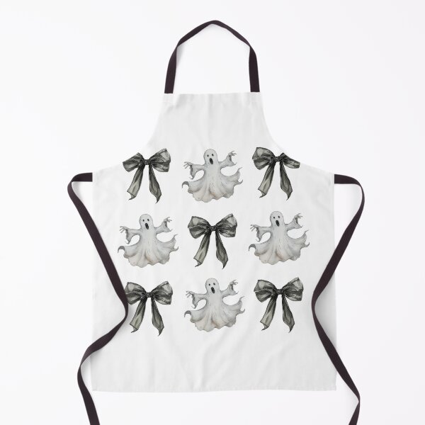 Item preview, Halloween Coquette Black Bows and Boo Ghost designed and sold by GiraffeCreative.