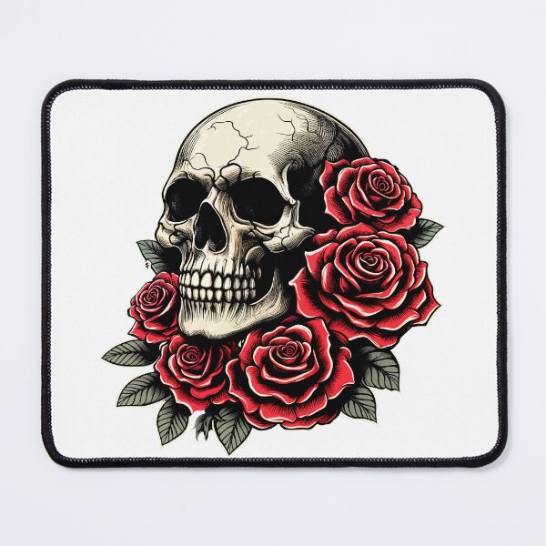 Item preview, Skull and roses designed and sold by Red-forever.