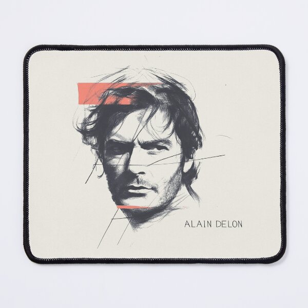 Item preview, Expressive Portrait Sketch with Dynamic Lines and Red Accent designed and sold by Retro Travel Design.