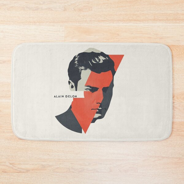 Item preview, Alain Delon - Bold Geometric Portrait Art with Striking Red Accents designed and sold by Retro Travel Design.