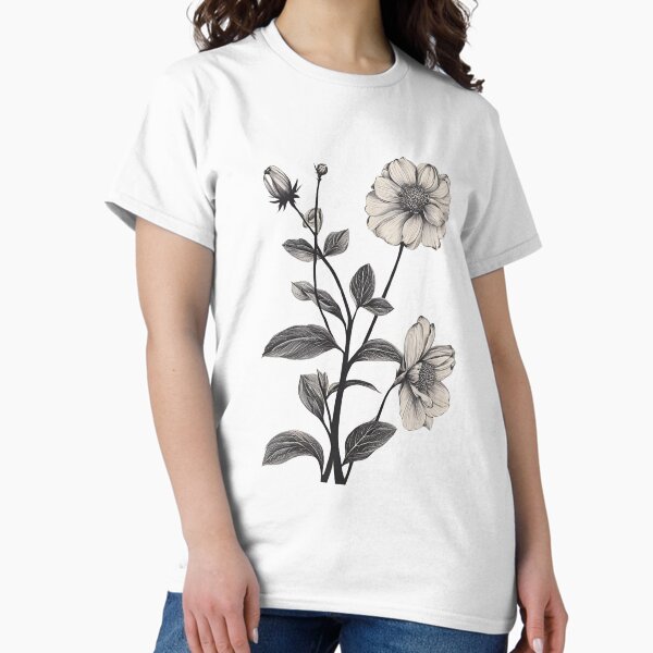 Item preview, Monochrome Tall Flowers Design" designed and sold by Hummy-studio.