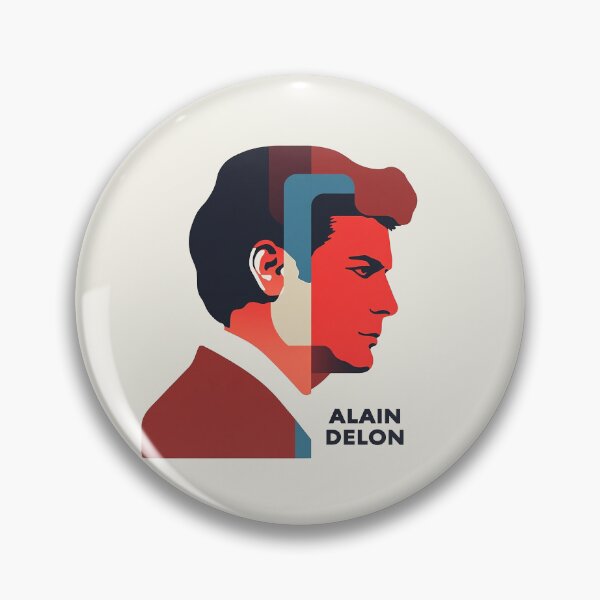 Item preview, Alain Delon - Modern Geometric Portrait Art with Bold Color Blocks designed and sold by Retro Travel Design.