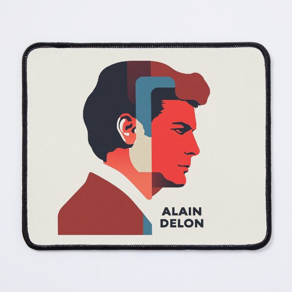 Item preview, Alain Delon - Modern Geometric Portrait Art with Bold Color Blocks designed and sold by Retro Travel Design.