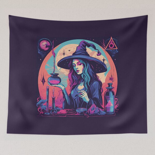 Item preview, Mystical Witchcraft & Magic: Surrealism & Synthwave Fusion D8 designed and sold by pixelandcrafted.